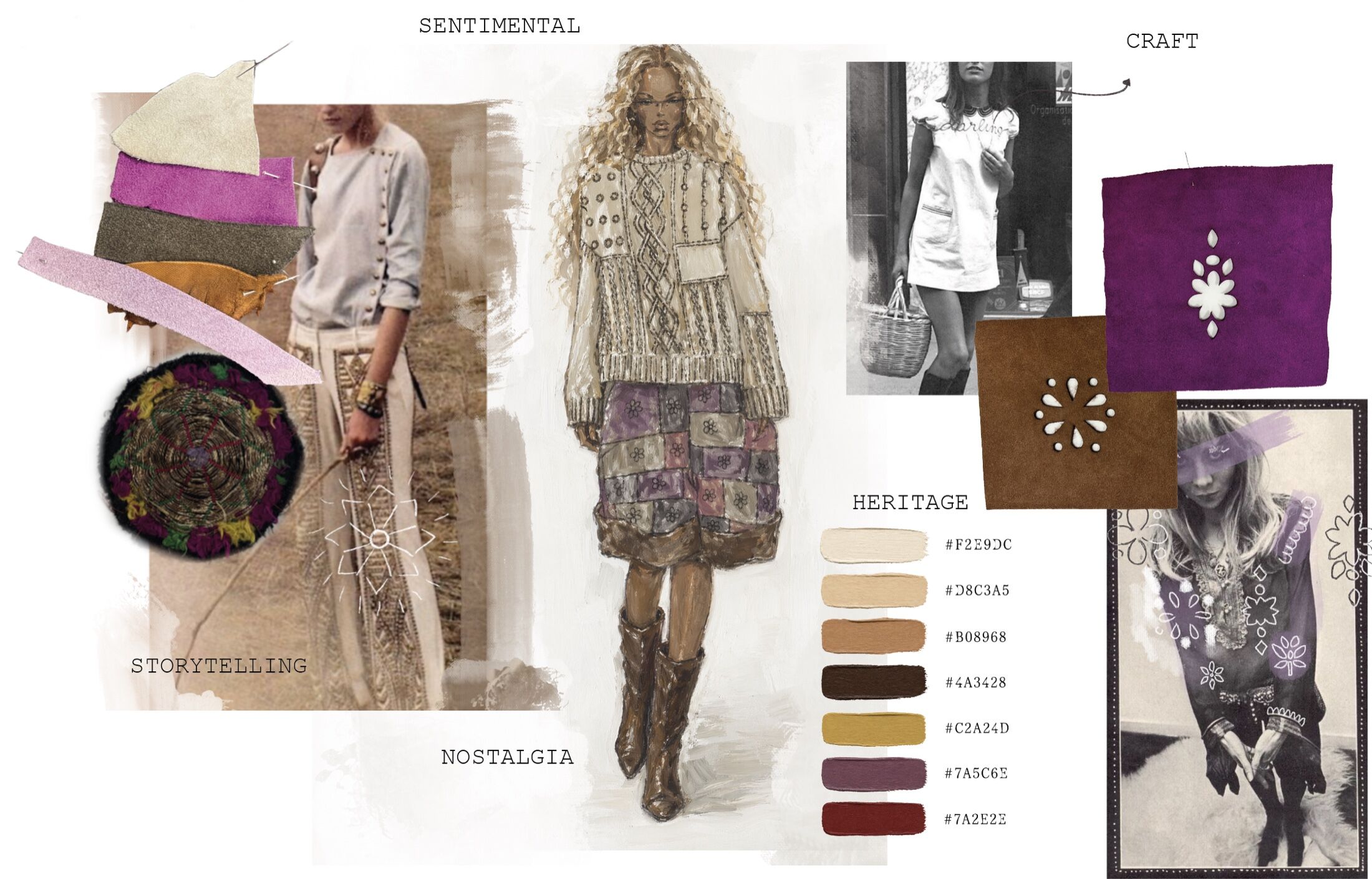 Moodboard — sentimental, storytelling, nostalgia, craft, heritage