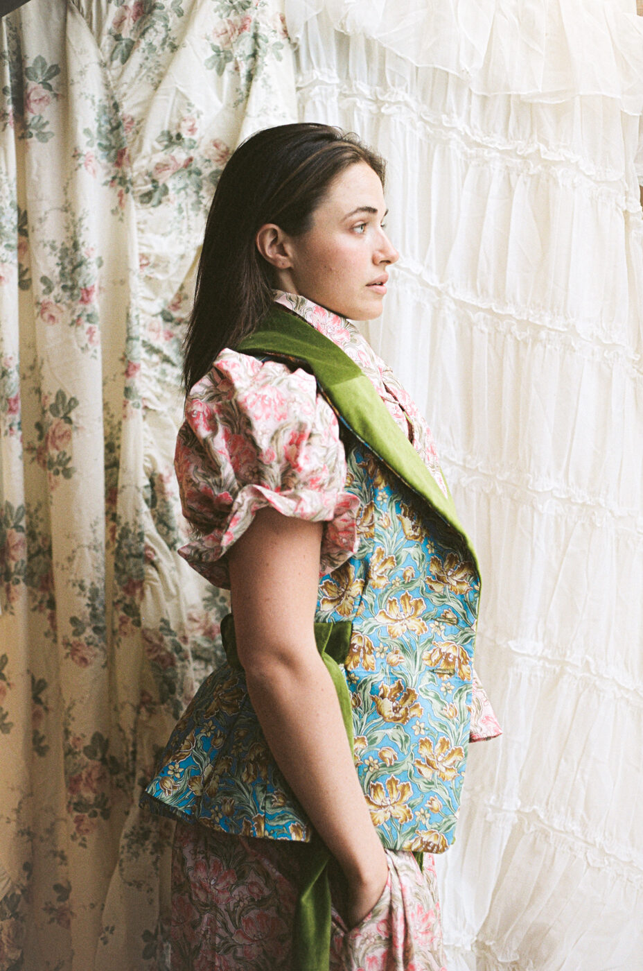 The Feminine Dandy — final look, detail