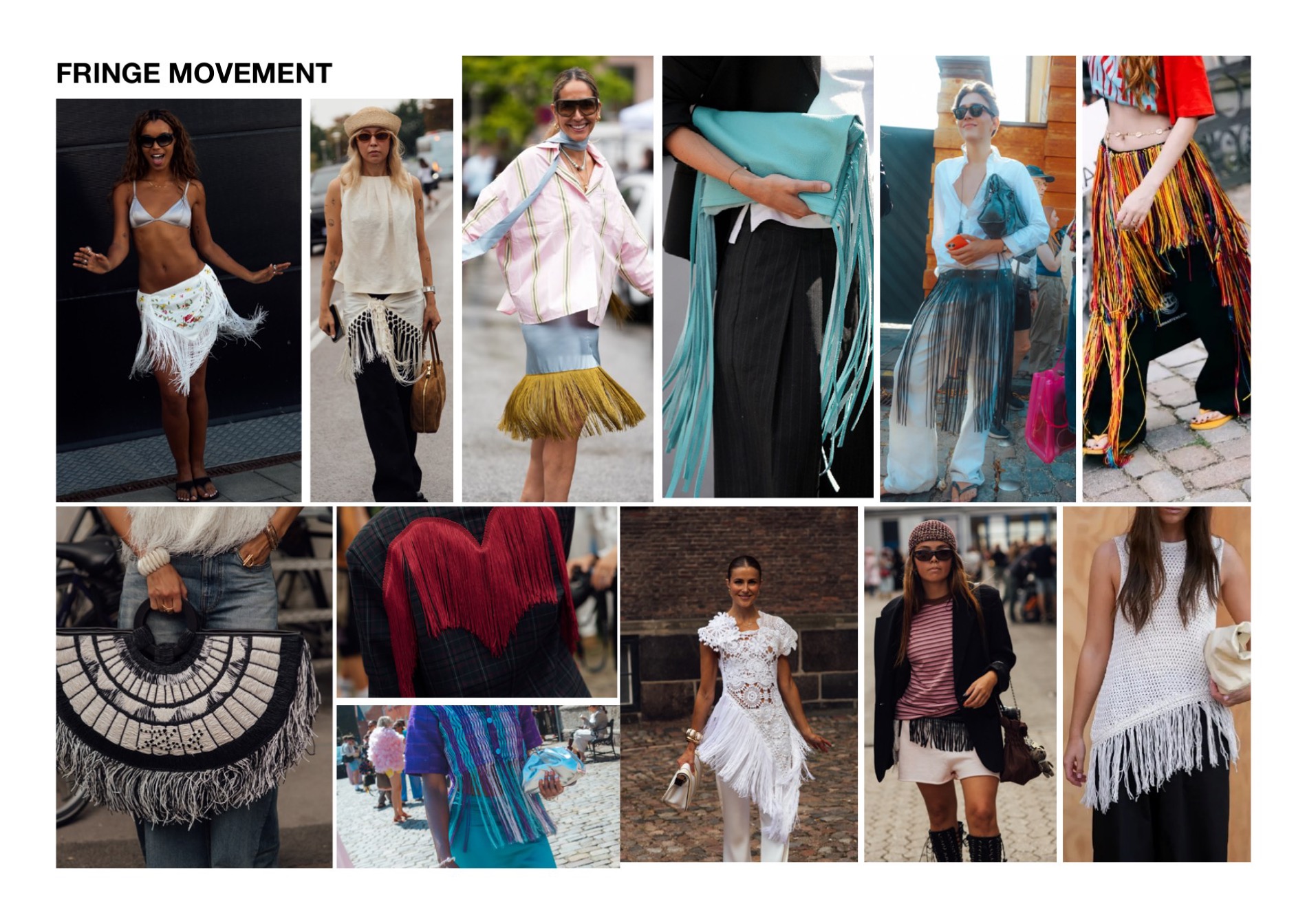 Fringe Movement — fringed skirts, tops and bags across Copenhagen street style