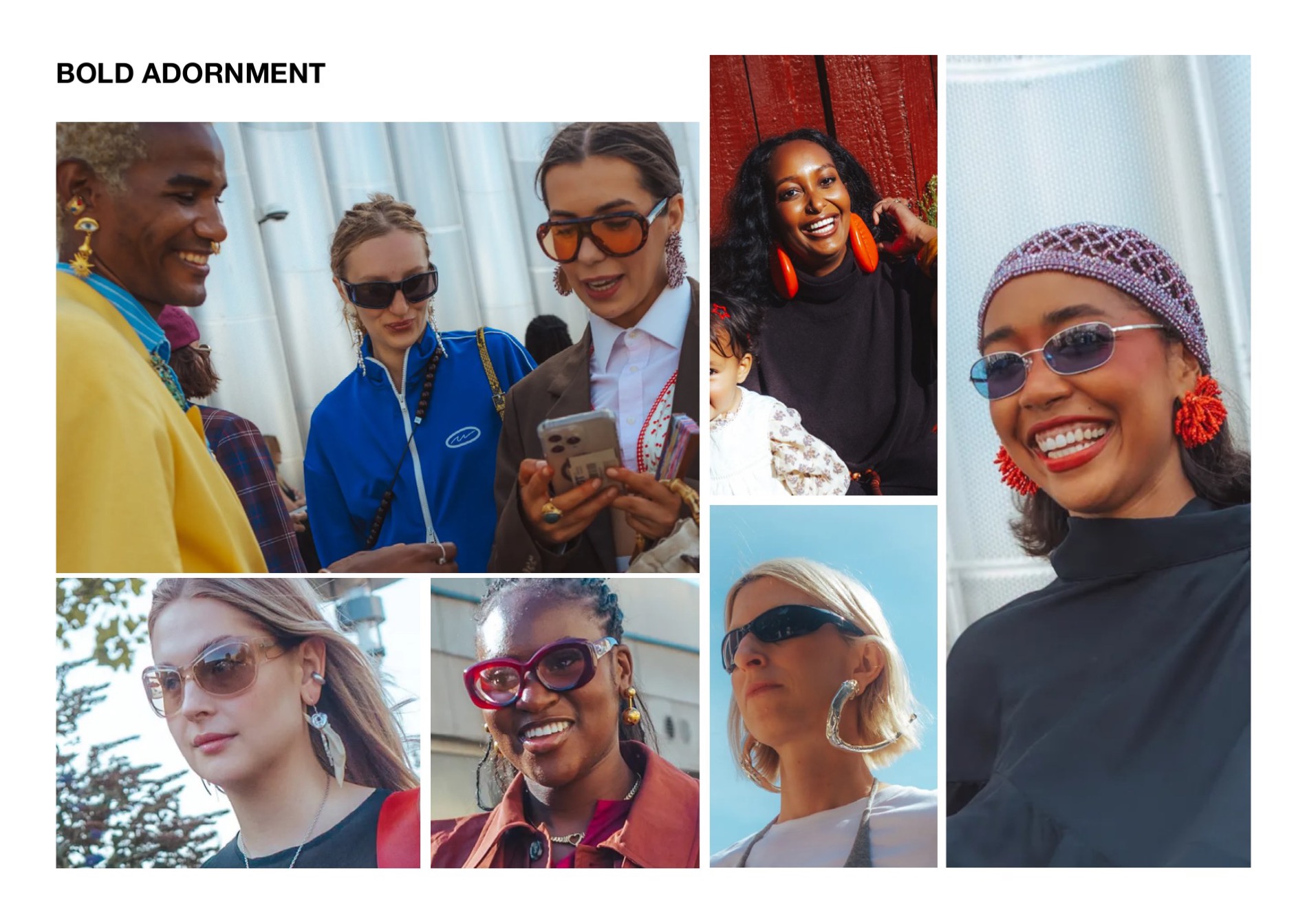 Bold Adornment — statement earrings, jewellery and eyewear