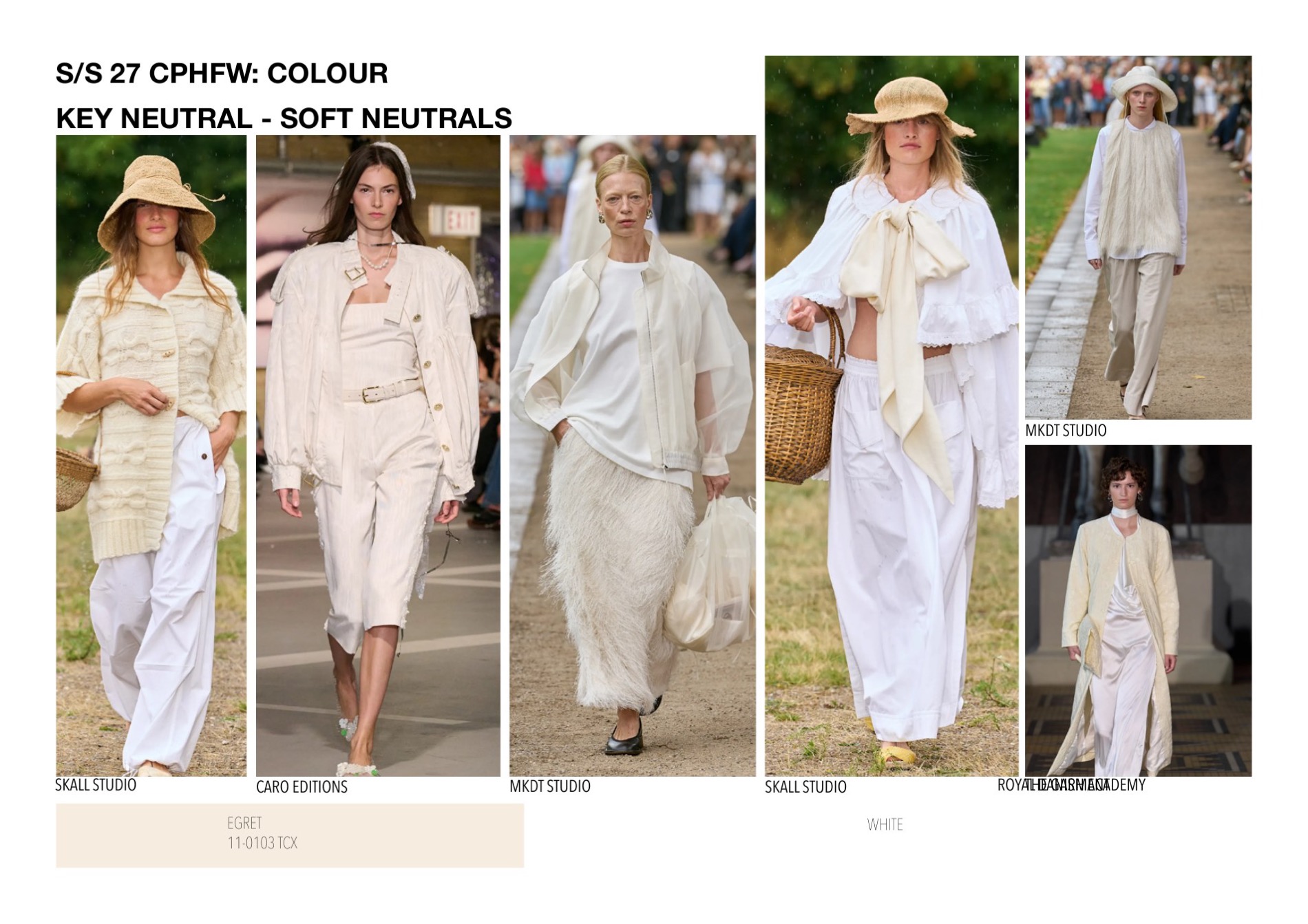 Key neutral — soft neutrals, with Pantone references