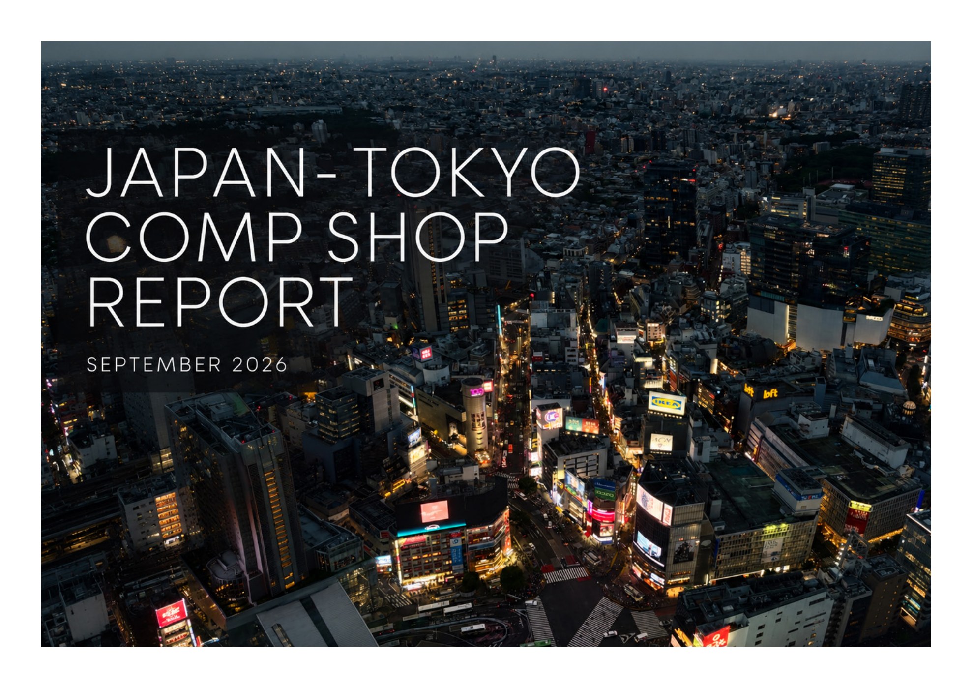 Japan–Tokyo Comp Shop Report, September 2026, cover