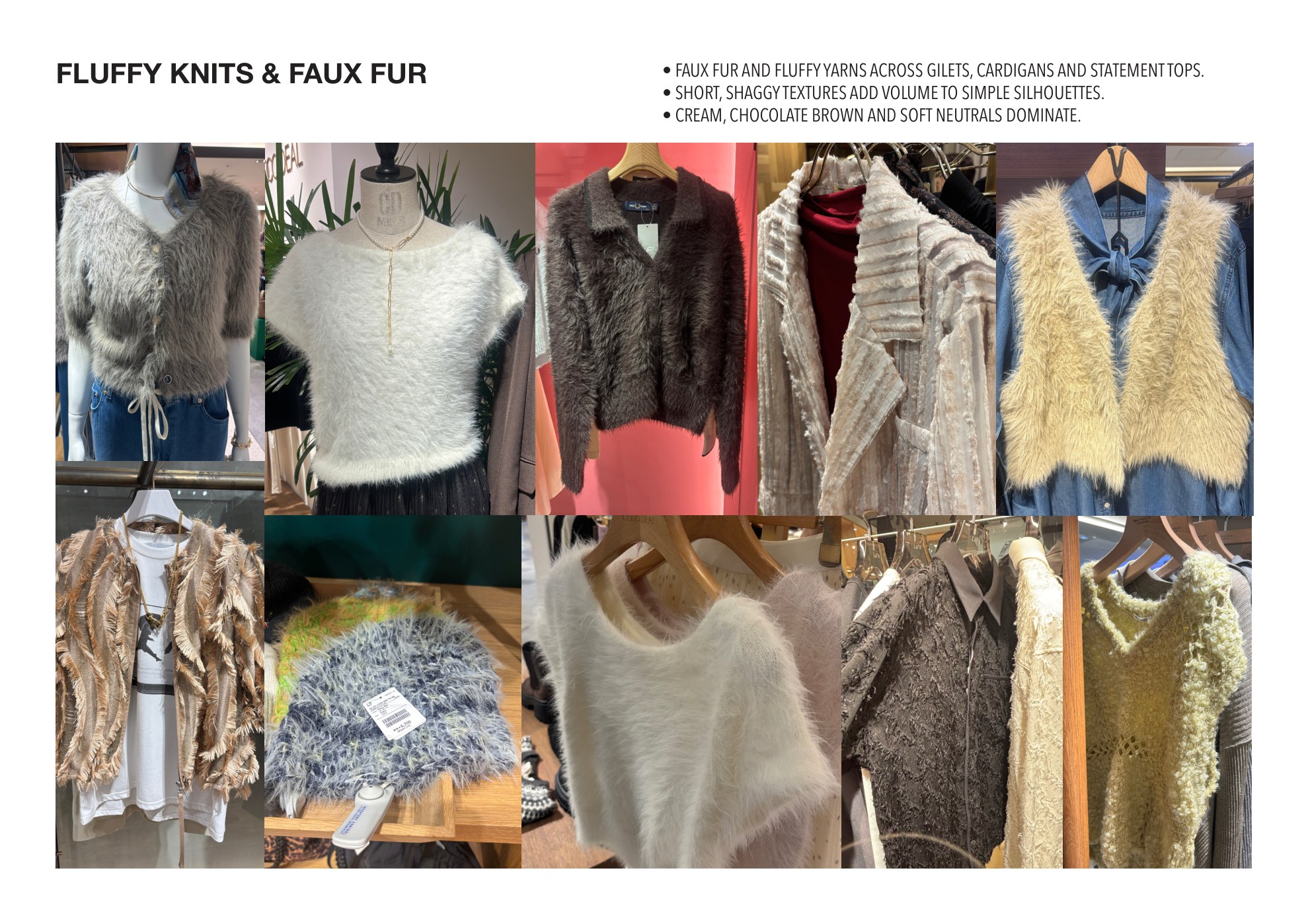 Fluffy knits and faux fur observed in Tokyo retail