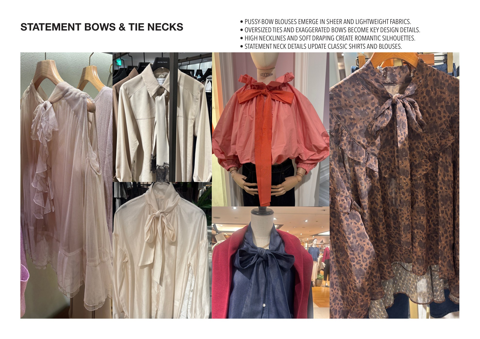 Statement bows and tie-neck blouses observed in Tokyo