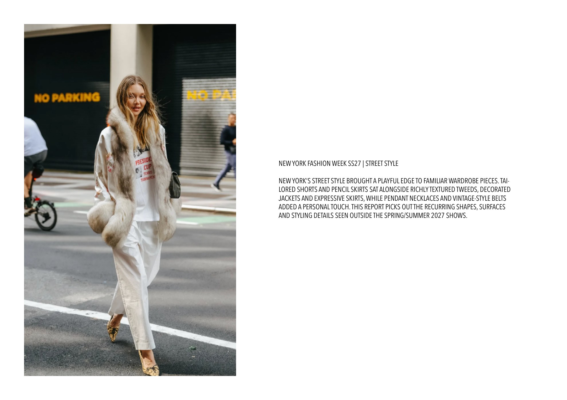 New York Fashion Week SS27 street style report introduction