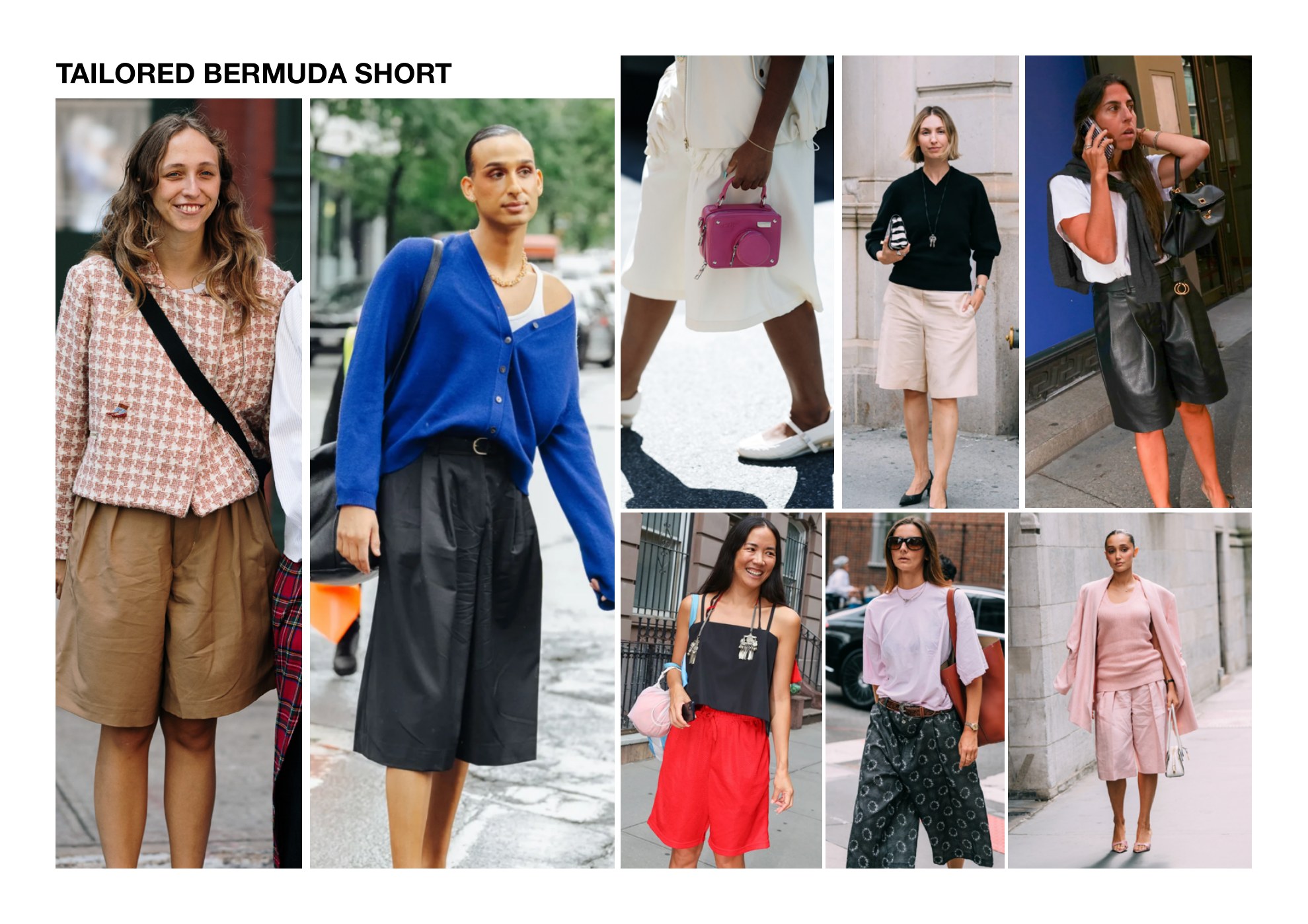 Tailored Bermuda shorts seen at New York Fashion Week