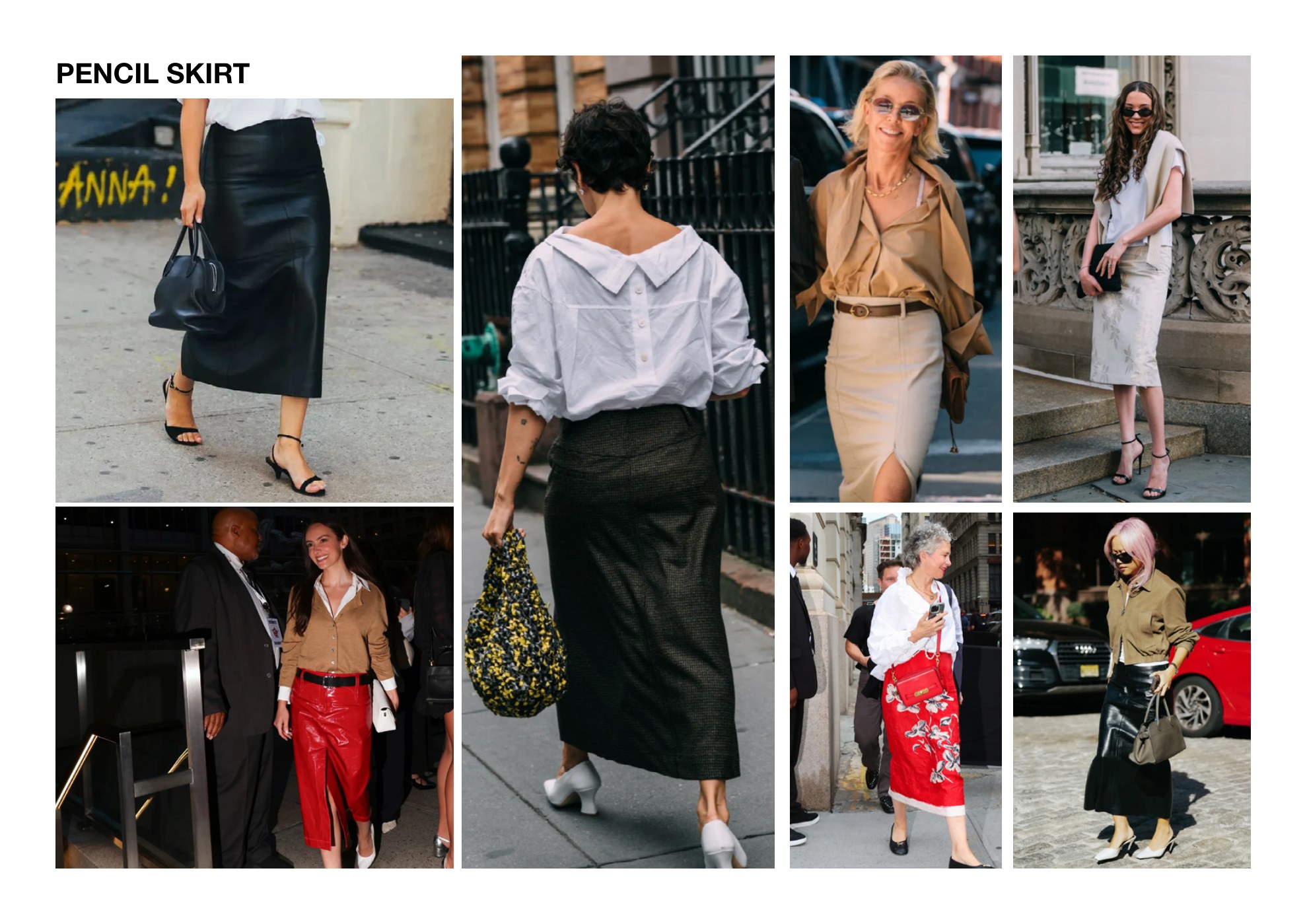 Pencil skirts seen at New York Fashion Week