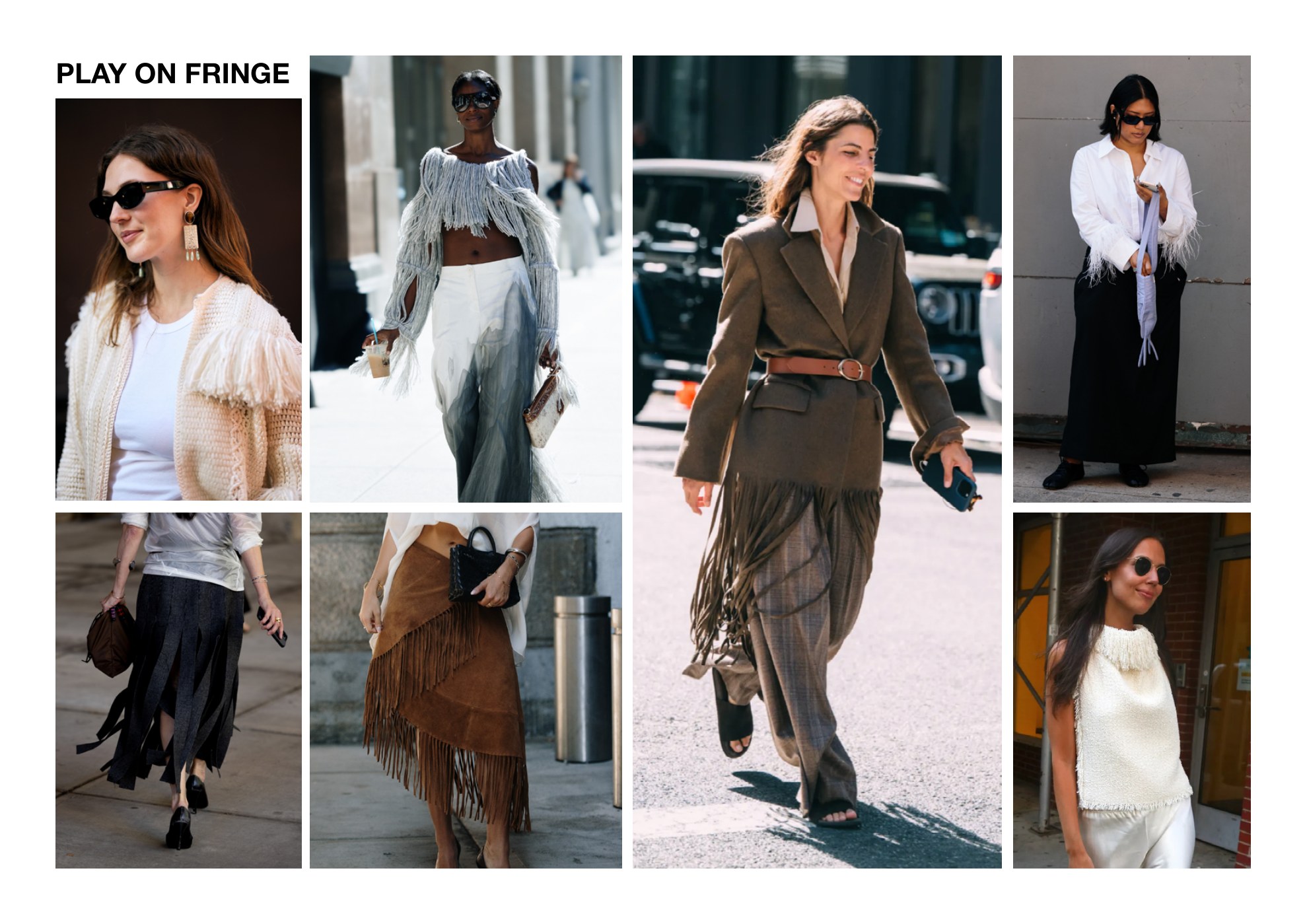 Fringe styling seen at New York Fashion Week