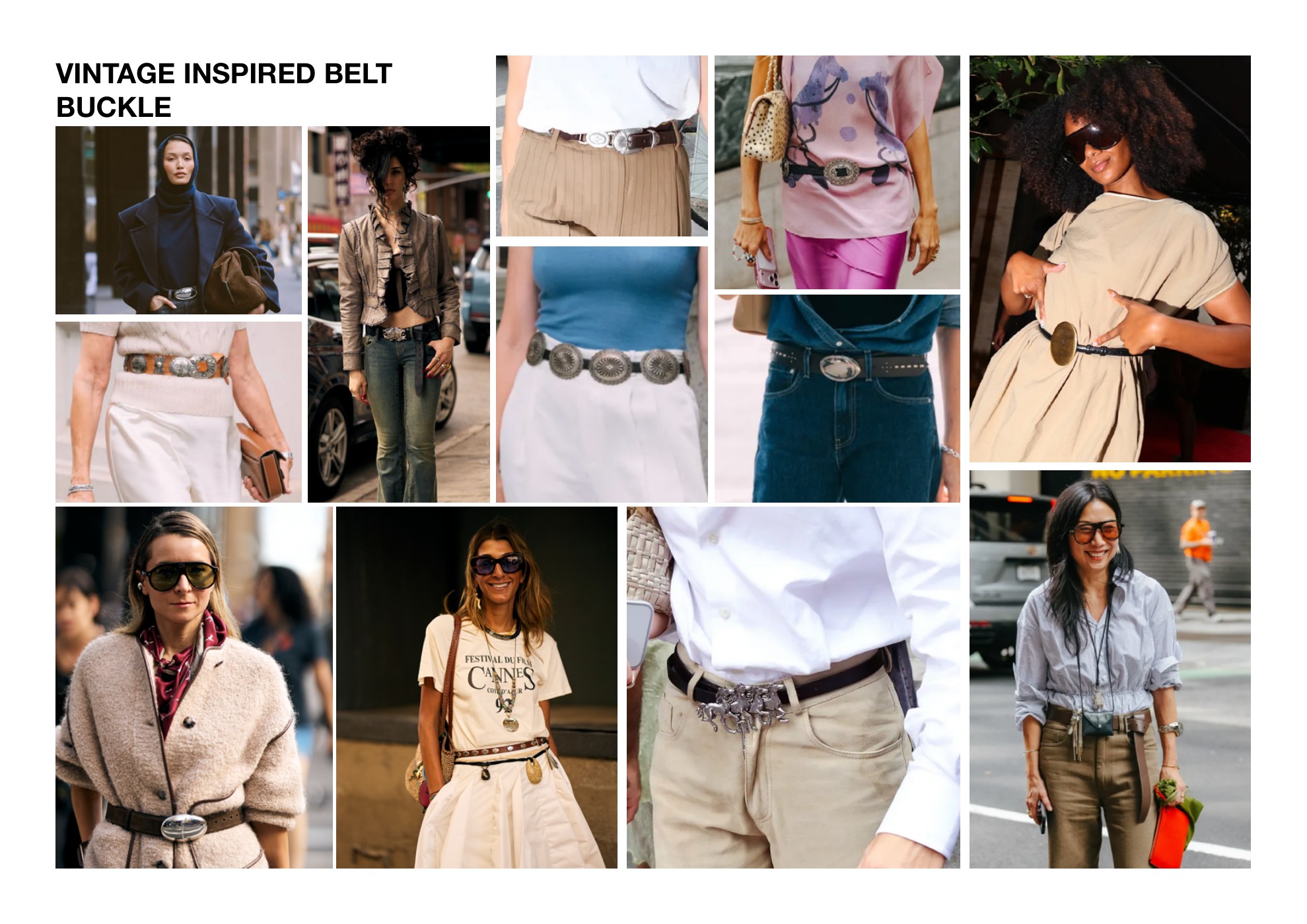 Vintage-inspired belt buckles seen at New York Fashion Week