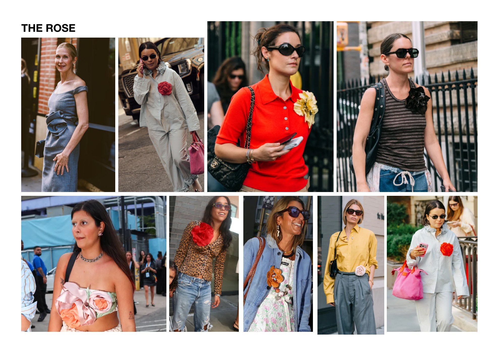 Rose motifs and accessories seen at New York Fashion Week