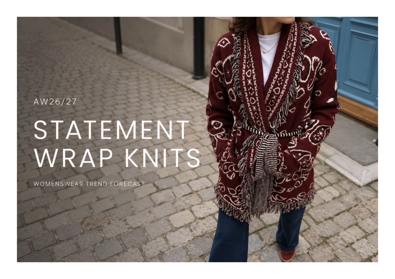 Statement Wrap Knits AW26/27 — womenswear trend forecast cover